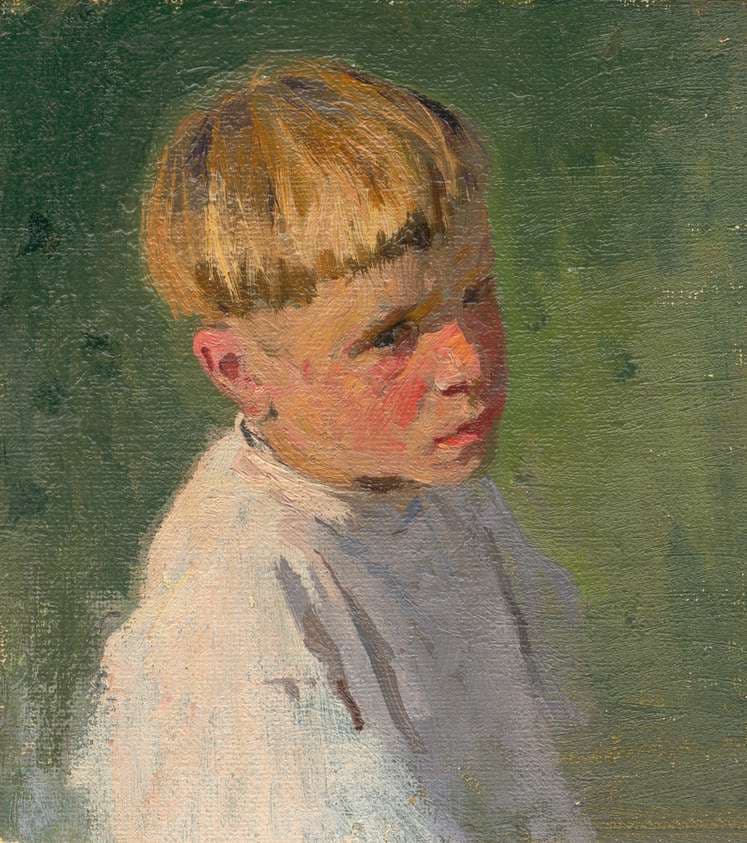 Štúdia hlavy sedliackeho chlapčeka — Tivadar Zemplényi