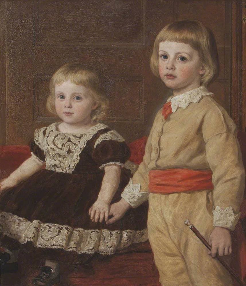 Stephen Langton Massingberd (1869-1925) and his Sister Mary Langton Massingberd, later Mrs Hugh Maude de Fellenburg Montgomery (1871-1950) as Children — John Collingham Moore