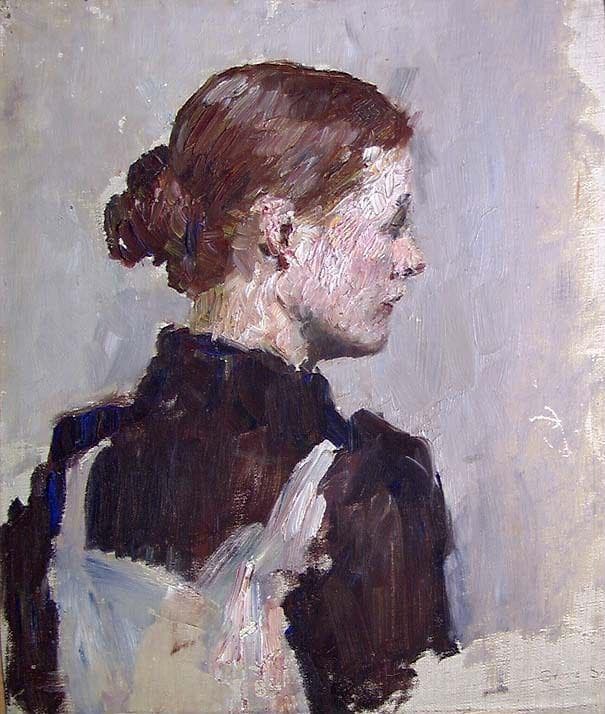 Figure Study of the Painter Helga Ring (Reusch) — Signe Scheel