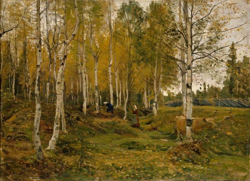 Birch Trees in Autumn — Gerhard Munthe