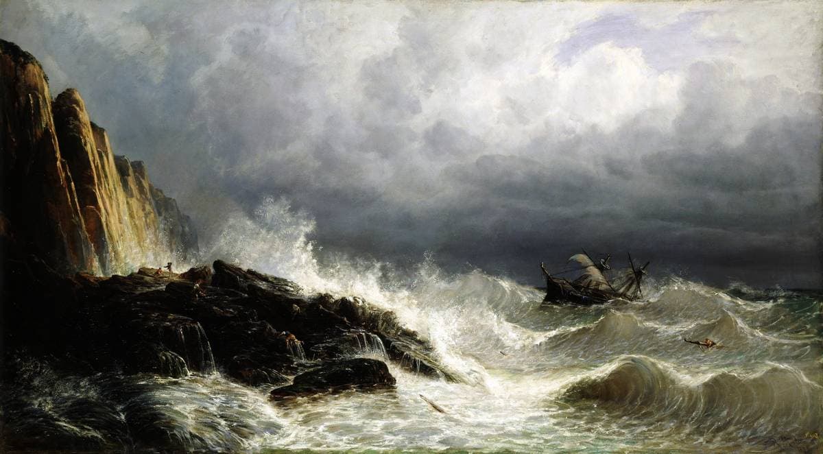 Un naufragio en las costas de Asturias — Rafael Monleón