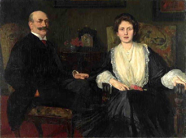 Doppelbildnis Kommerzienrat Georg Spiegelberg und Ehefrau Caroline — Ernst Oppler