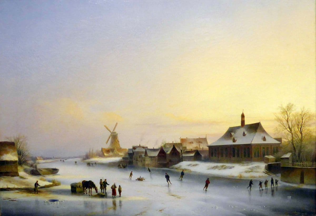 Neustadtufer an der kleinen Weser in Bremen, 1841 — Anton Braakman