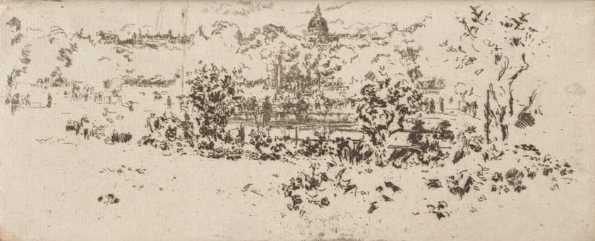 The Pantheon from the Terrace, Luxembourg Gardens — James Abbott McNeill Whistler