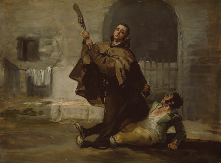Friar Pedro Clubs El Maragato with the Butt of the Gun — Francisco Goya