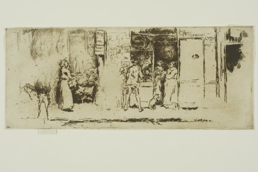 Newspaper-Stall, Rue de Seine — James Abbott McNeill Whistler