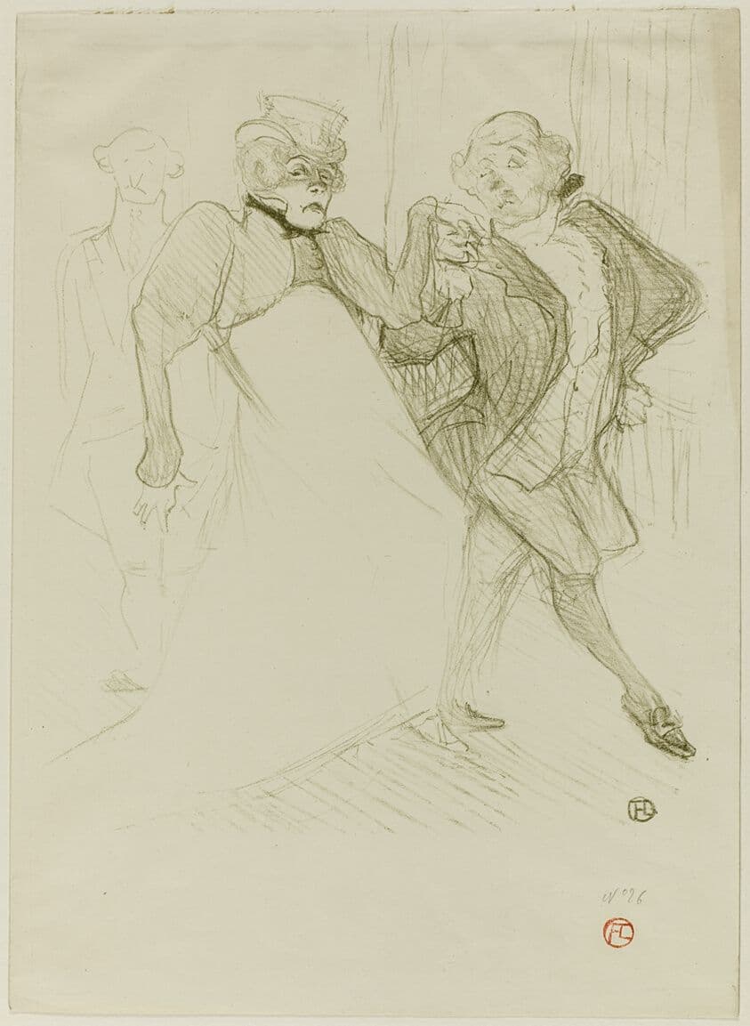 Réjane and Galipaux, in Madame Sans-Gêne — Henri de Toulouse-Lautrec