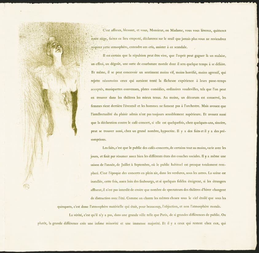 Yvette Guilbert — Henri de Toulouse-Lautrec