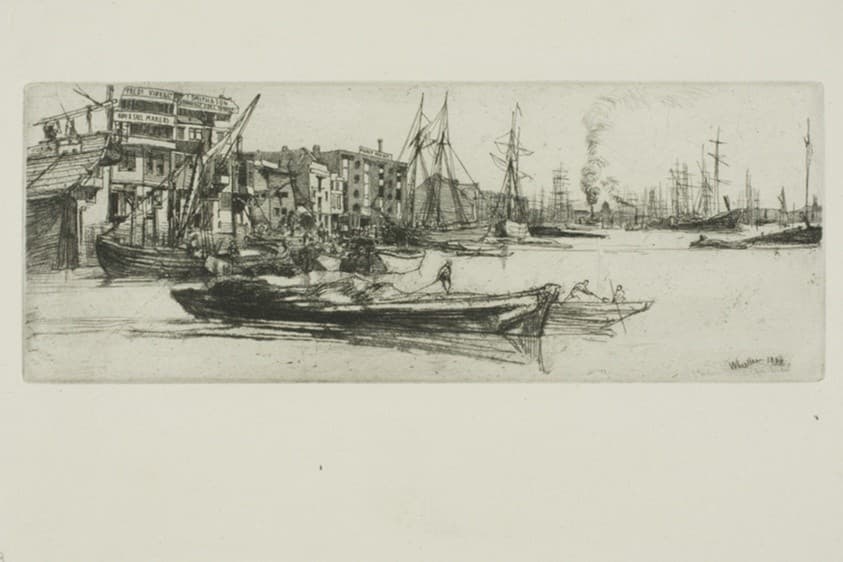 Thames Warehouses — James Abbott McNeill Whistler