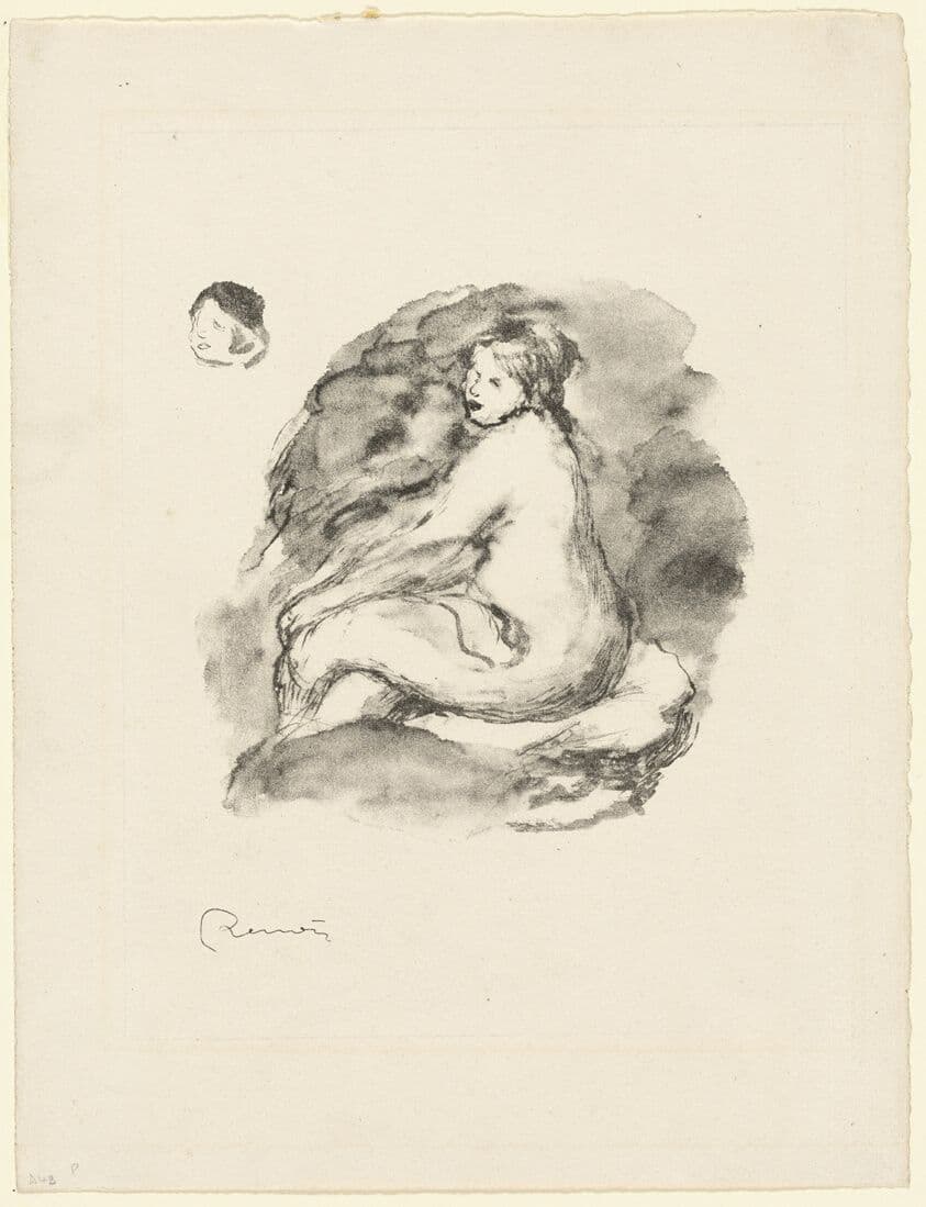 Study of a Seated Nude Woman, variant — Pierre-Auguste Renoir