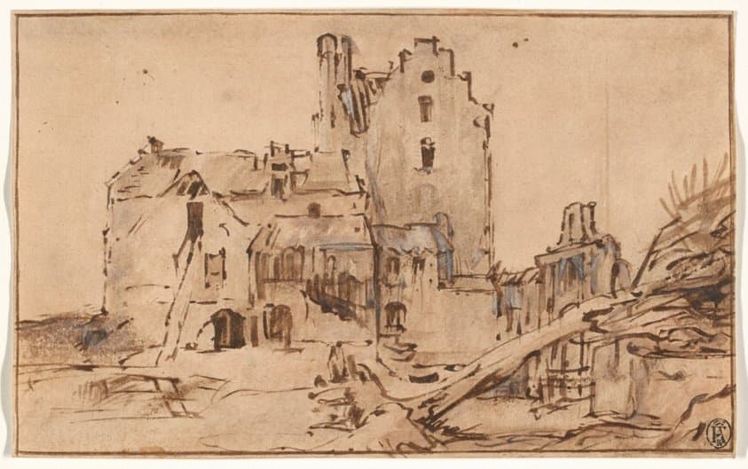 Kostverloren Castle in Decay — Rembrandt van Rijn
