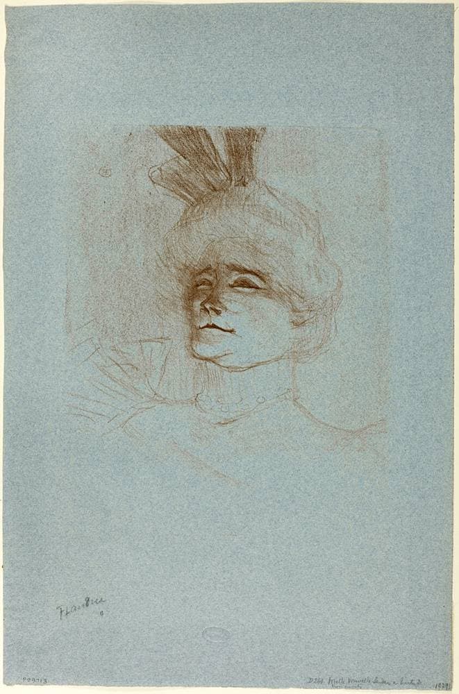 Portrait of Mademoiselle Marcelle Lender, three-quarter view — Henri de Toulouse-Lautrec