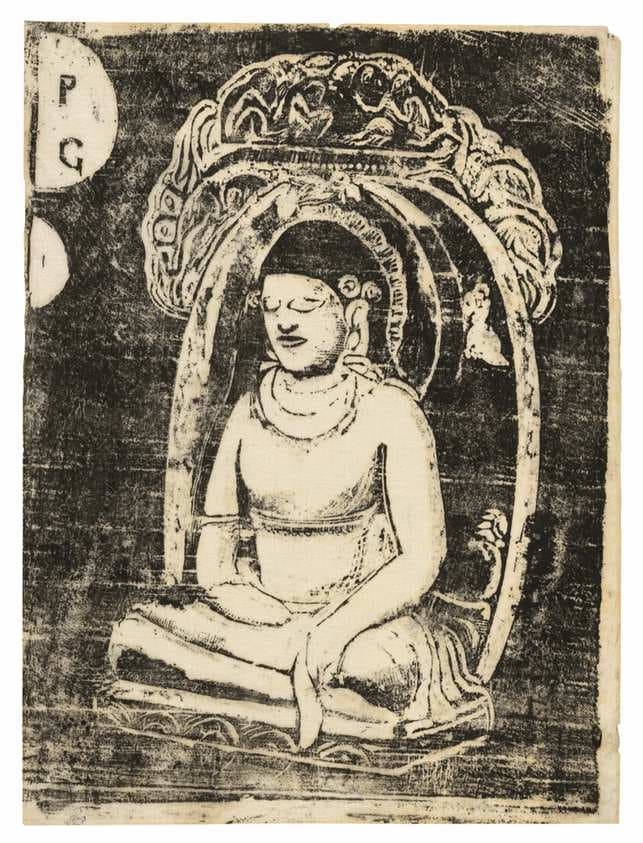 Buddha, from the Suite of Late Wood-Block Prints — Paul Gauguin