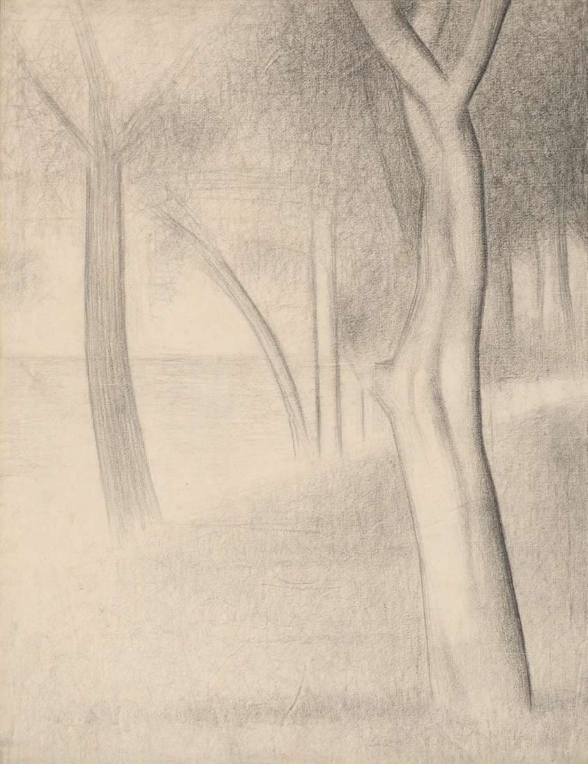 Trees (study for La Grande Jatte) — Georges Seurat