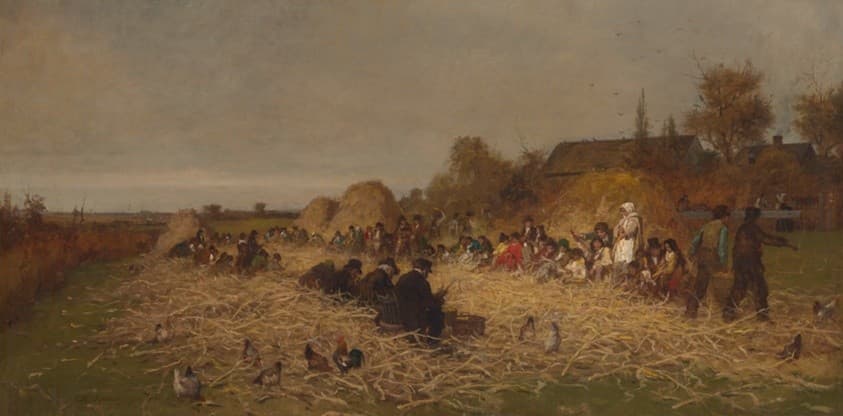 Husking Bee, Island of Nantucket — Eastman Johnson