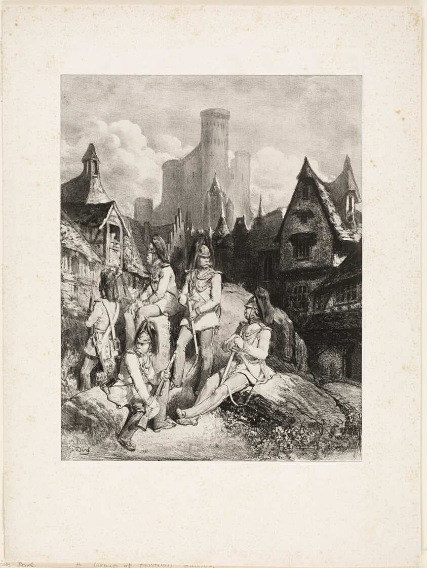 A Group of Austrian Guards — Gustave Doré