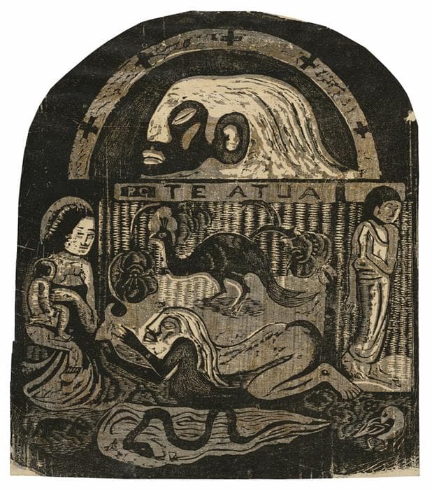 Te atua (The God), from the Suite of Late Wood-Block Prints — Paul Gauguin