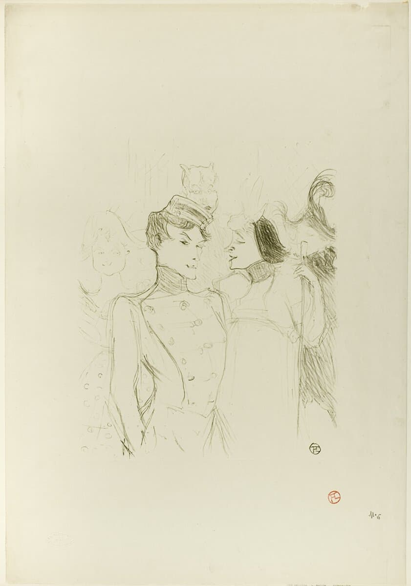 Lender and Lavallière in a Revue at the Variétés — Henri de Toulouse-Lautrec
