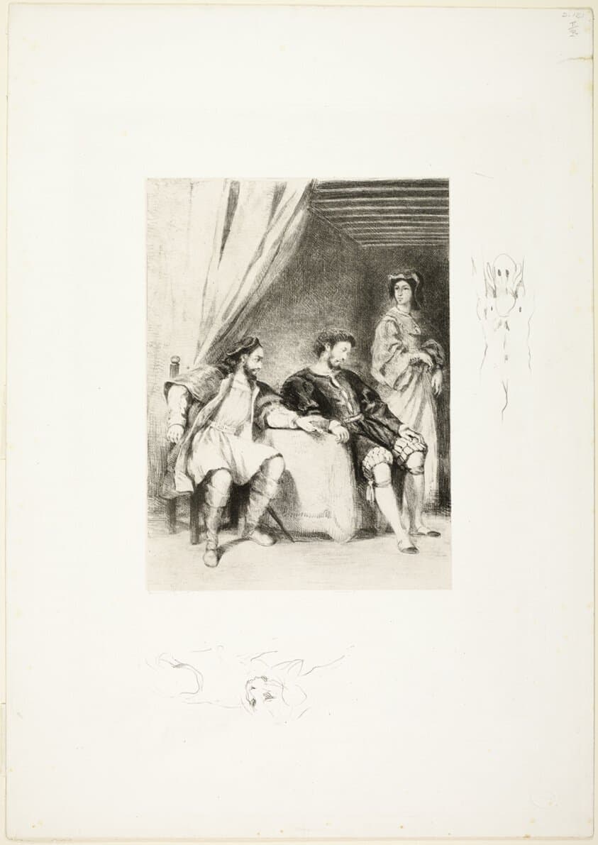 Weislingen Held Prisoner by Goetz — Eugène Delacroix