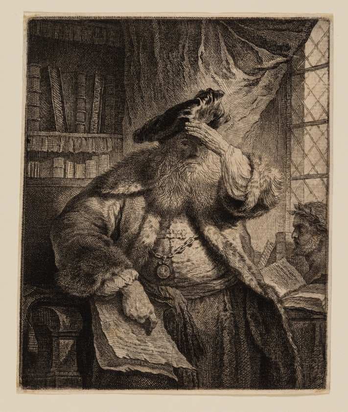 Old Man Shading His Eyes with His Hand — Rembrandt van Rijn
