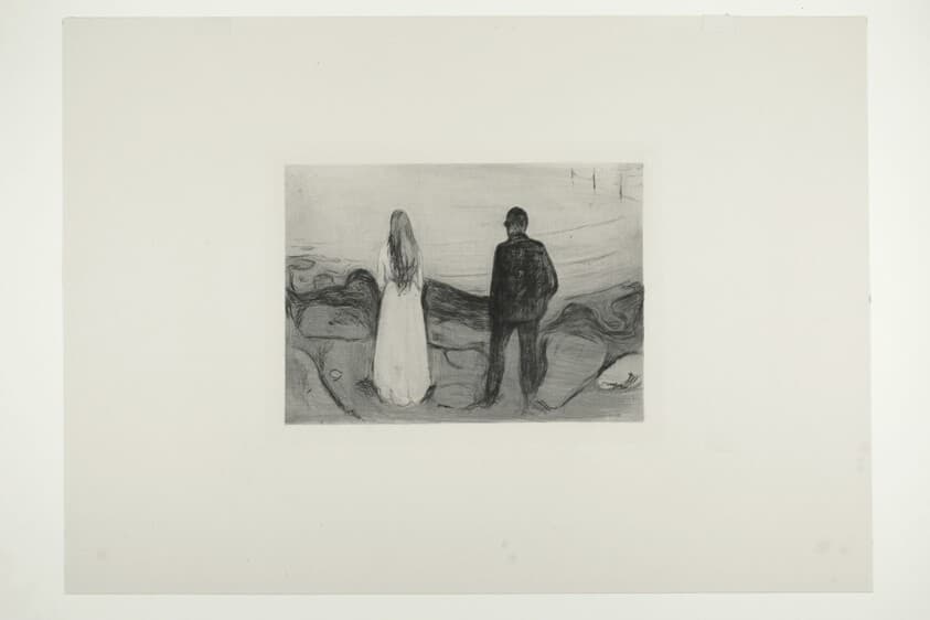 Two Human Beings. The Lonely Ones — Edvard Munch