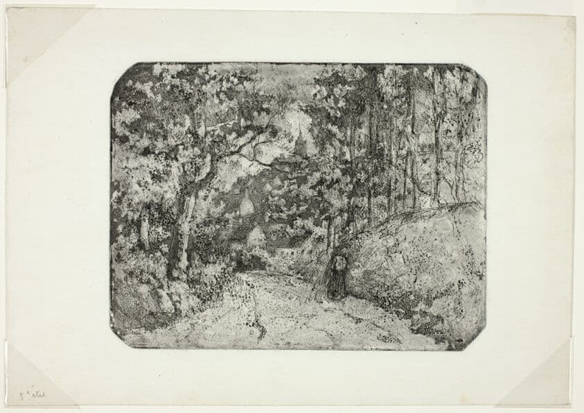 Wooded Lane at Pontoise — Camille Pissarro