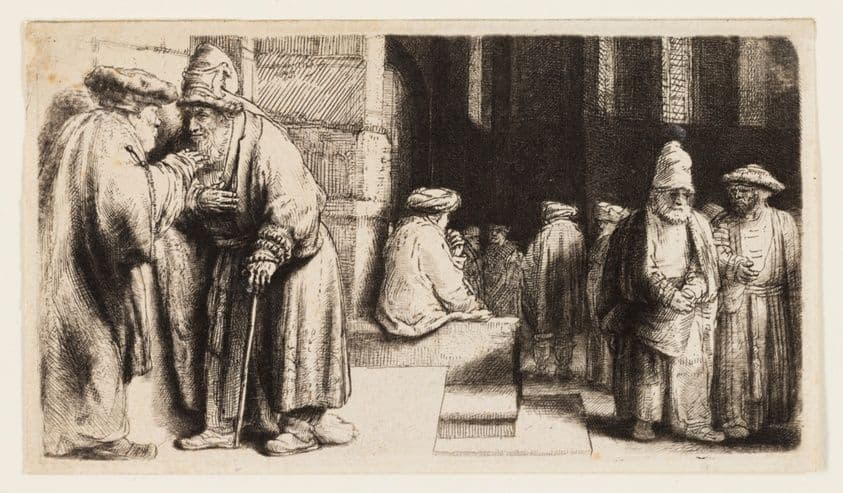 Jews in the Synagogue — Rembrandt van Rijn