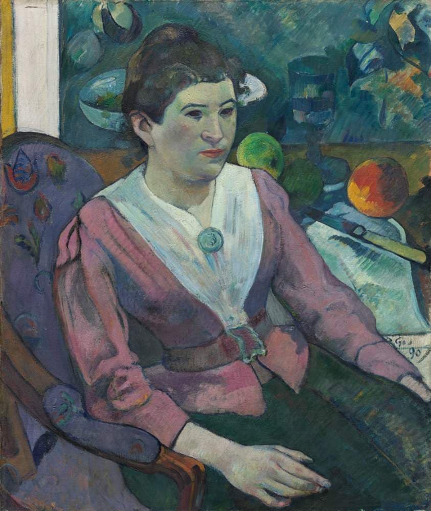Woman in Front of a Still Life by Cezanne — Paul Gauguin