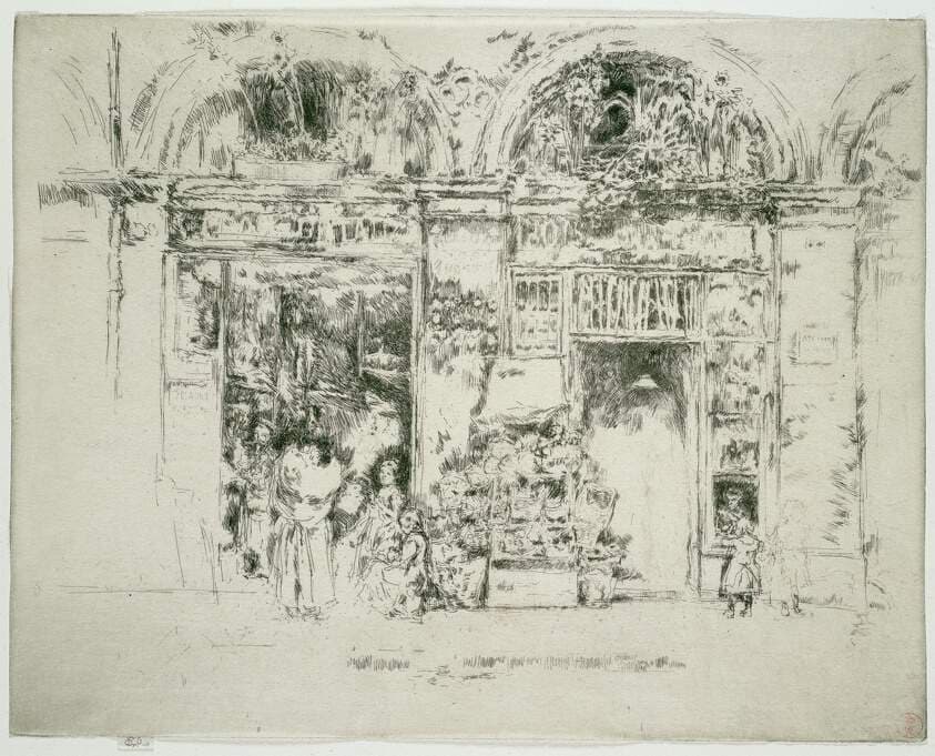 Sunflowers, Marché St Germain, Paris — James Abbott McNeill Whistler