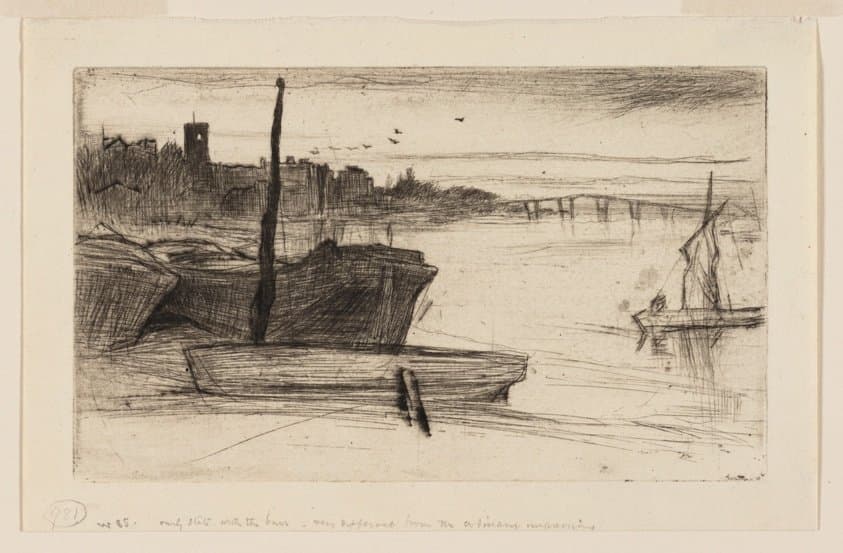 Chelsea Bridge and Church — James Abbott McNeill Whistler