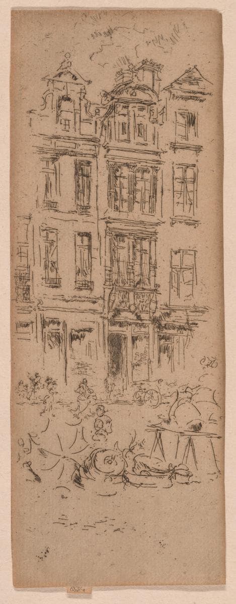 Flower Market, Brussels — James Abbott McNeill Whistler