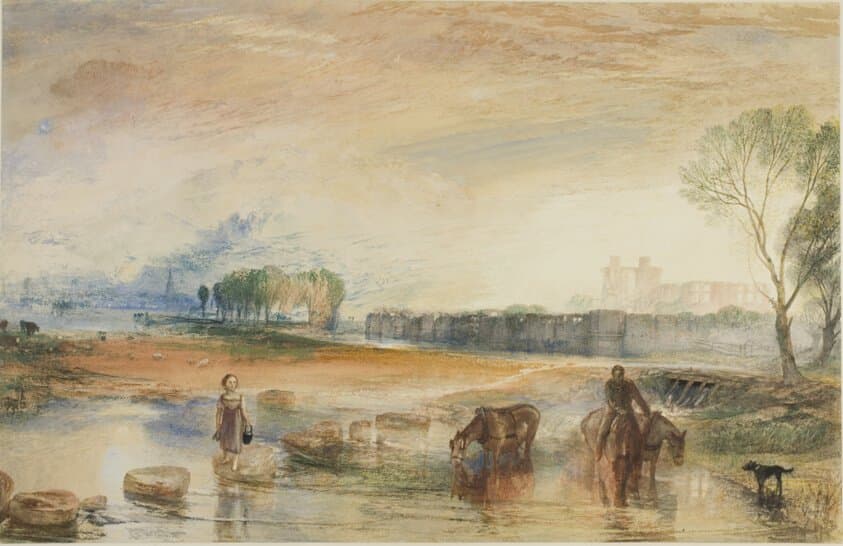 Sunset and Moonrise — J. M. W. Turner