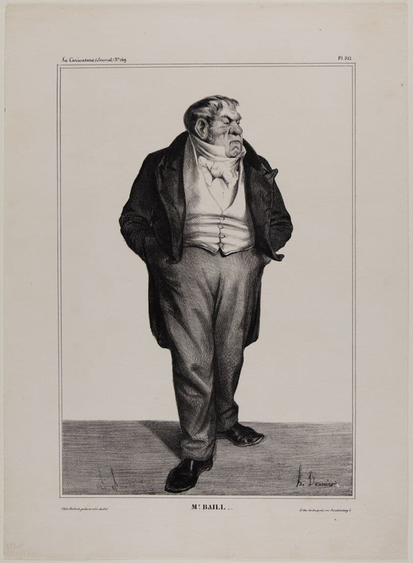 Mr. Baill.., plate 312 from Célébrités de la Caricature — Honoré Daumier