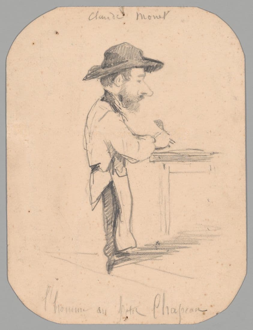 Caricature of a Man in the Small Hat — Claude Monet