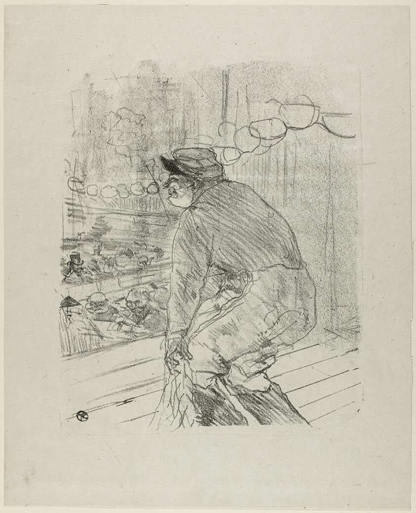 Polin, from Treize Lithographies — Henri de Toulouse-Lautrec