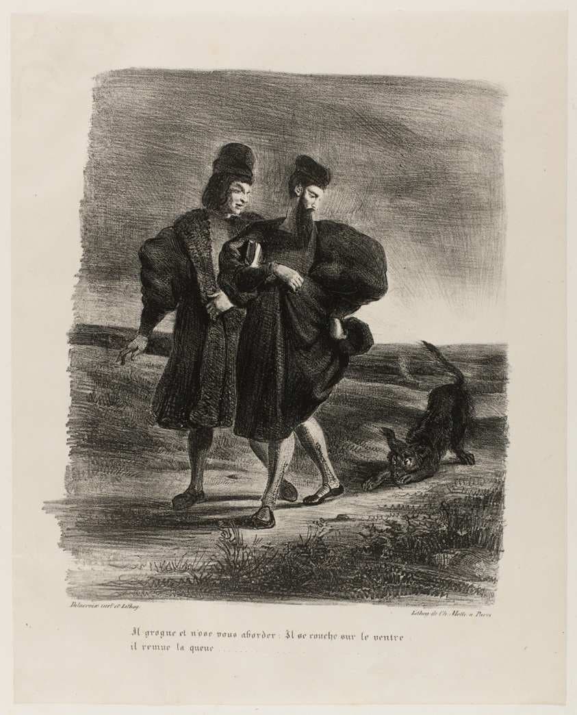 Faust, Mephistopheles and the Poodle, from Faust — Eugène Delacroix