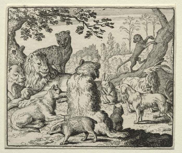 Reynard the Fox:  Lion Orders Search for Reynard — Allaert van Everdingen