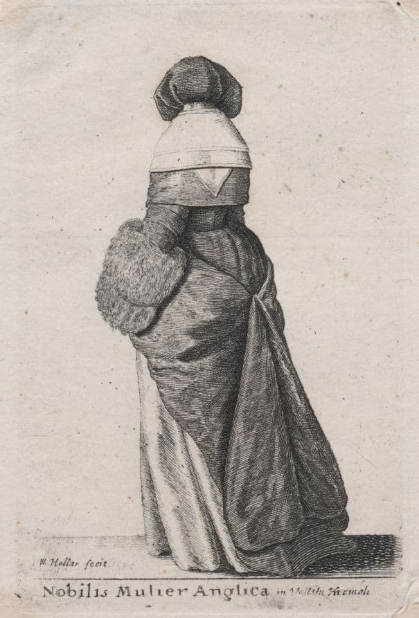 Nobilis Mulier Anglica in Vestitu Hiemali — Wenceslaus Hollar