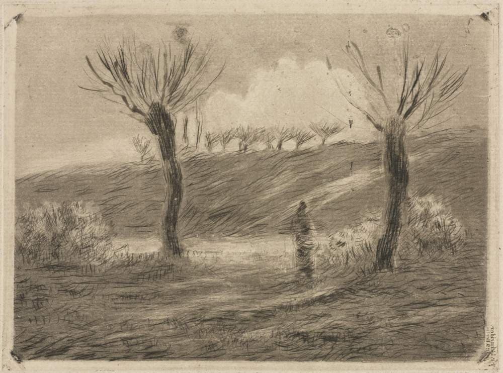 Setting Sun — Camille Pissarro