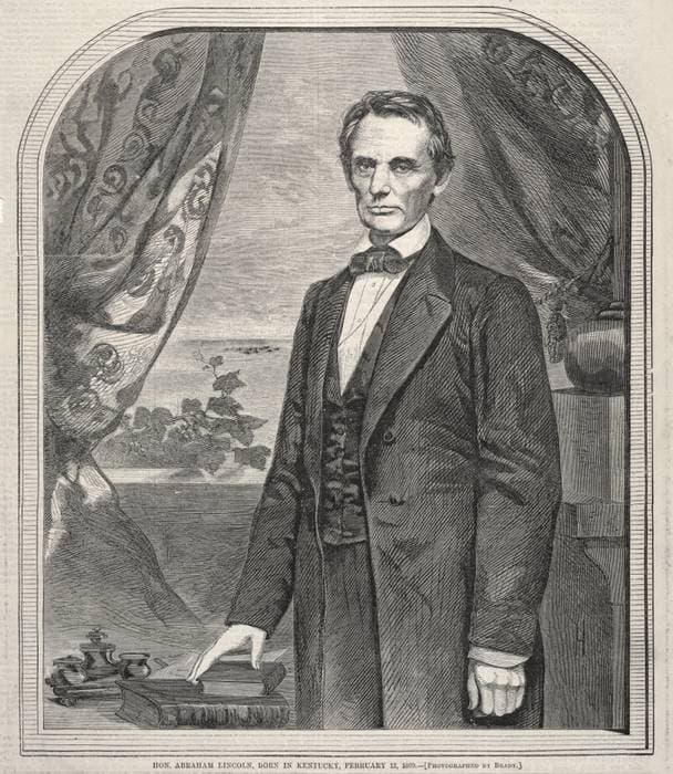 Hon. Abraham Lincoln, Born in Kentucky, February 12, 1809 — Winslow Homer