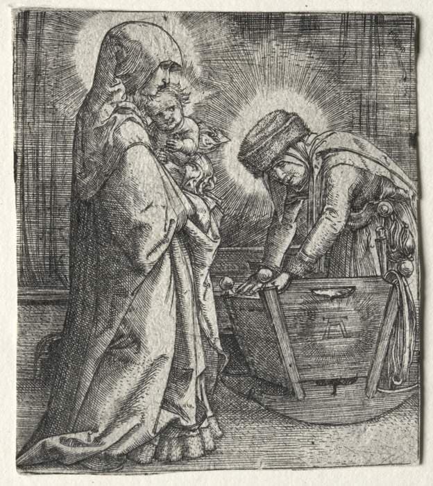 The Virgin with the Child and St. Anne at the Cradle — Albrecht Altdorfer