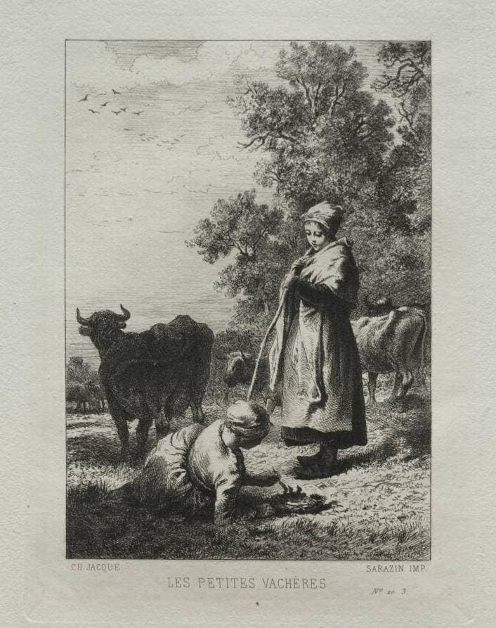 The Little Cowherds — Charles Émile Jacque