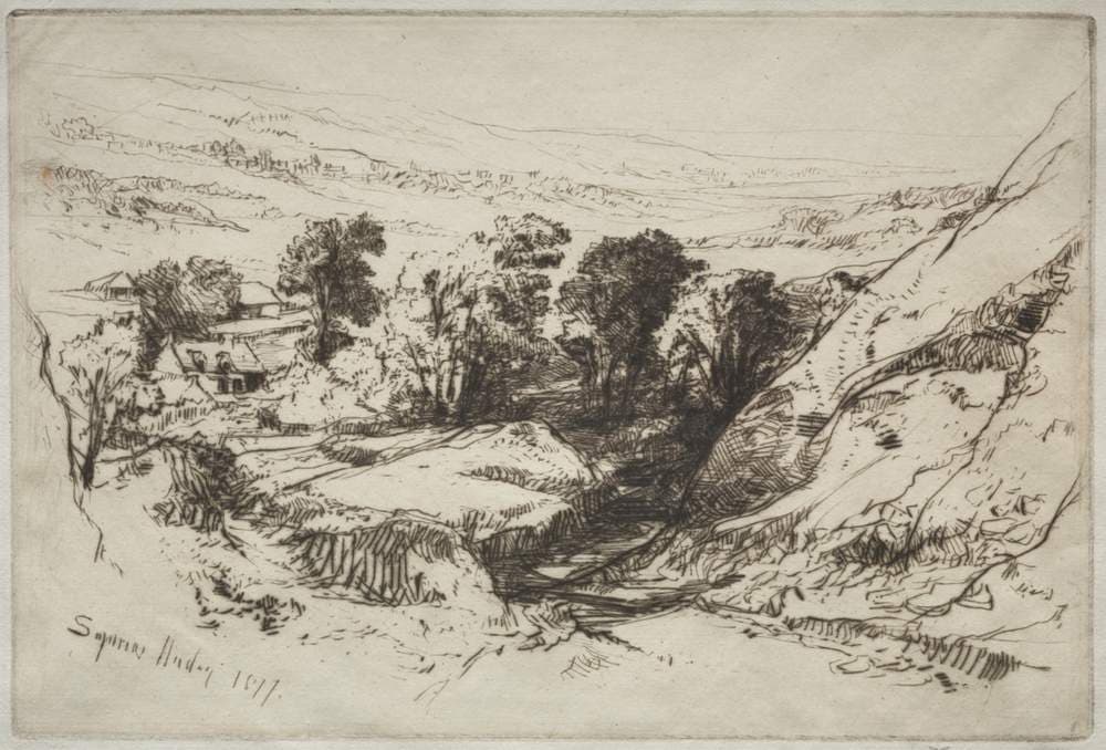Nine Barrow Down — Francis Seymour Haden