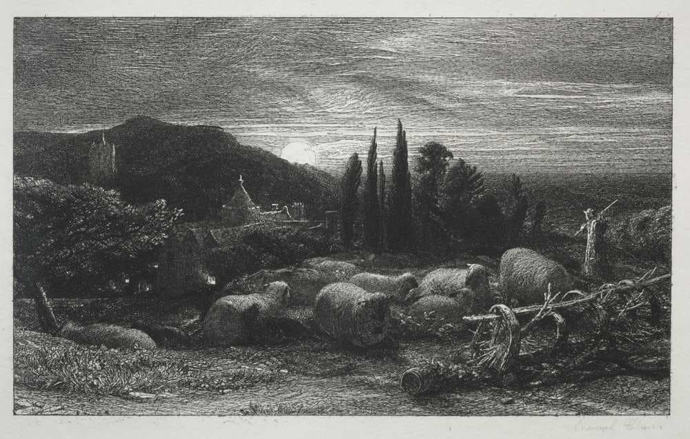 The Rising Moon — Samuel Palmer