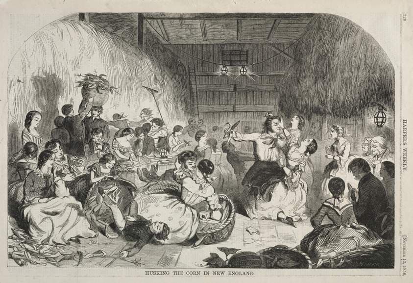 Husking the Corn in New England — Winslow Homer