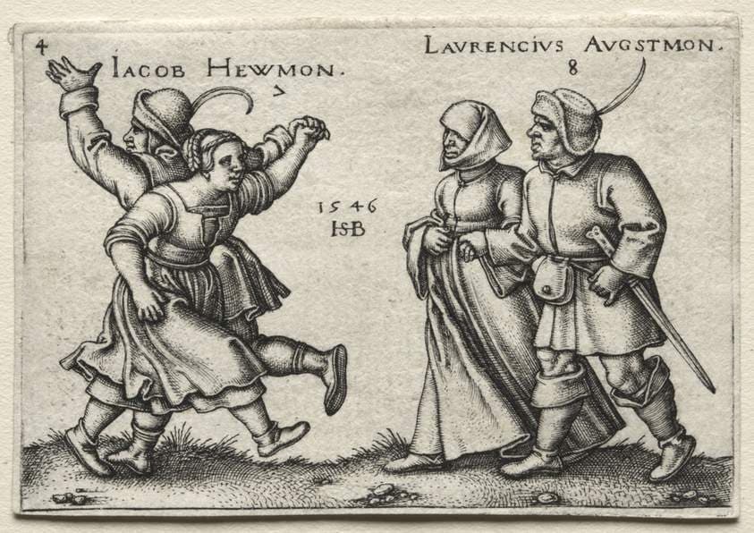 The Village Wedding:  Jacob Hewmon / Lawrencius Augstmon — Sebald Beham