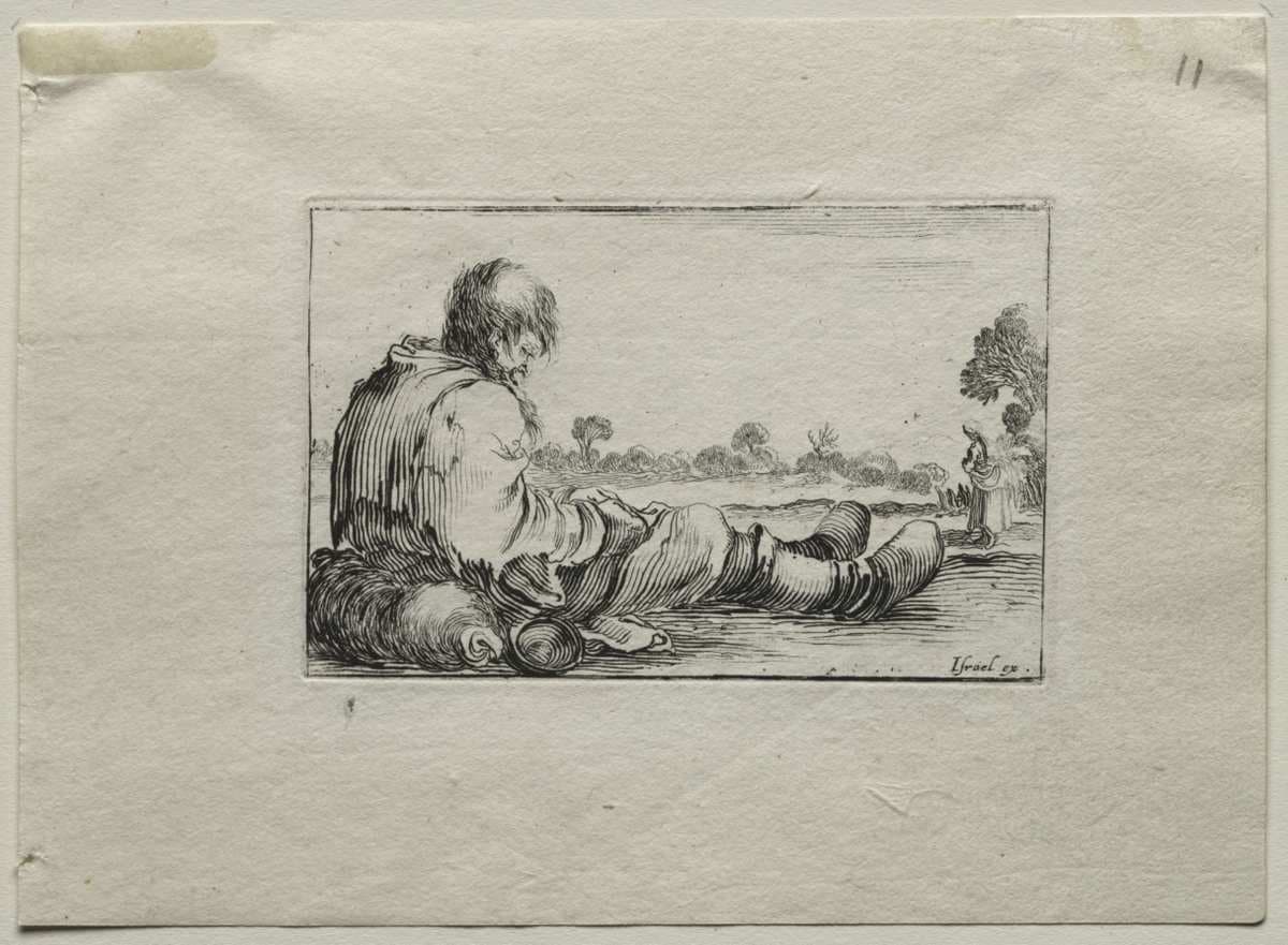 Caprices:  Seated Beggar — Stefano Della Bella
