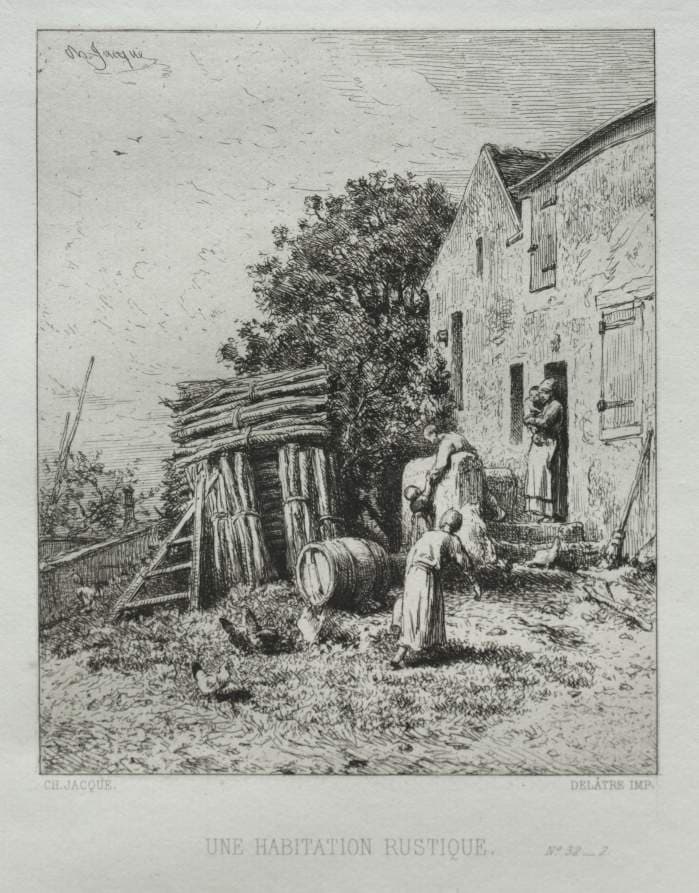 Rustic House — Charles Émile Jacque