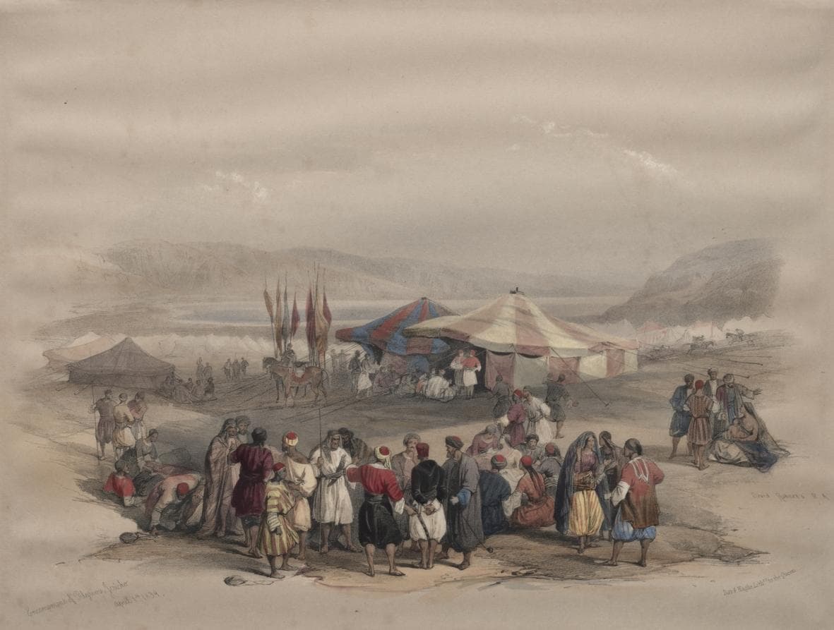 Encampment of Pilgrims, Jericho — David Roberts