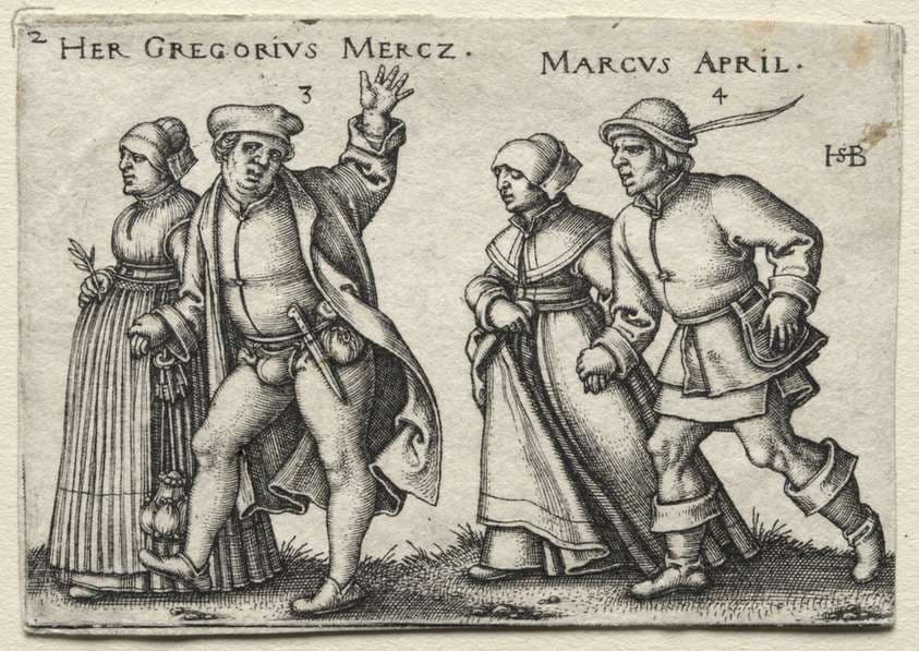 The Village Wedding:  Her Gregorius Mercz / Marcus April — Sebald Beham